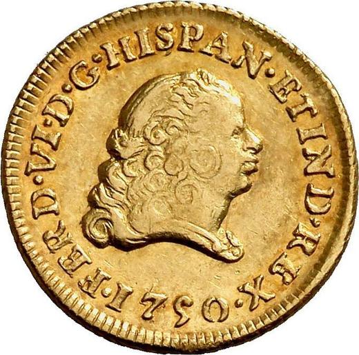 Awers monety - 1 escudo 1750 Mo MF - cena złotej monety - Meksyk, Ferdynand VI