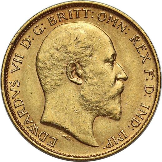 Avers 1/2 Sovereign 1908 M - Goldmünze Wert - Australien, Eduard VII