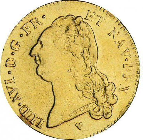 Obverse Double Louis d'Or 1790 BB - Gold Coin Value - France, Louis XVI