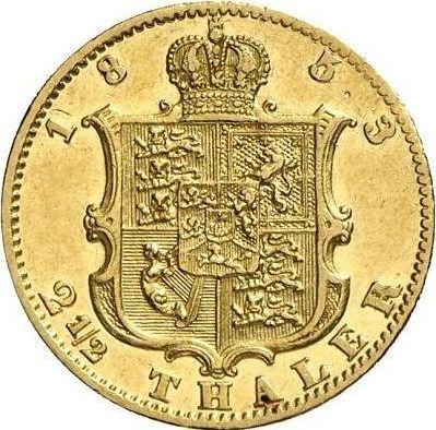 Reverse 2 1/2 Thaler 1853 B - Gold Coin Value - Hanover, George V