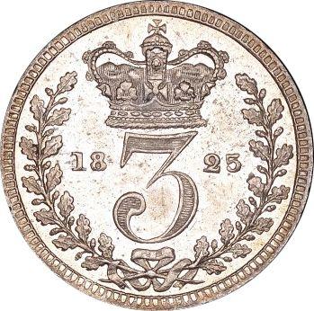 Reverse Threepence 1825 "Maundy" - Silver Coin Value - United Kingdom, George IV