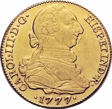 Obverse 4 Escudos 1777 S CF - Gold Coin Value - Spain, Charles III