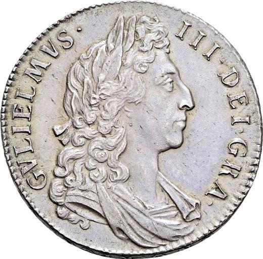 Avers 1/2 Krone 1696 "Kleine Schilde" - Silbermünze Wert - Großbritannien, Wilhelm III