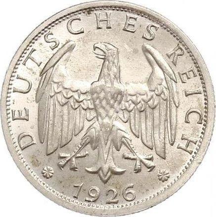 Anverso 2 Reichsmarks 1926 F - valor de la moneda de plata - Alemania, República de Weimar