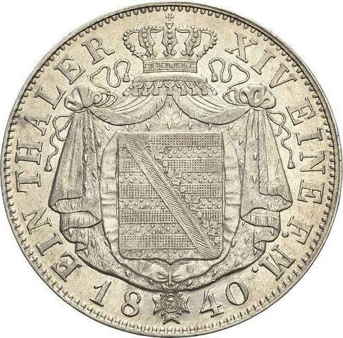 Reverse Thaler 1840 G - Silver Coin Value - Saxony-Albertine, Frederick Augustus II