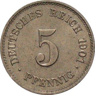 Avers 5 Pfennig 1918 G "Typ 1915-1922" - Münze Wert - Deutschland, Deutsches Kaiserreich