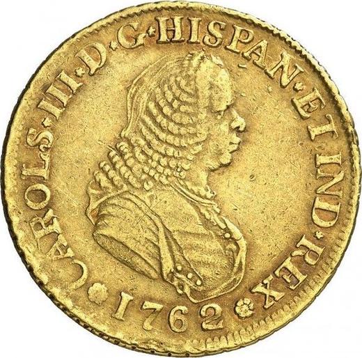 Obverse 4 Escudos 1762 PN J - Gold Coin Value - Colombia, Charles III