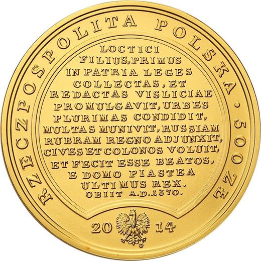 Obverse 500 Zlotych 2014 MW "Casimir III the Great" - Gold Coin Value - Poland, III Republic after denomination