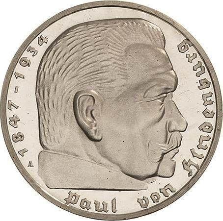 Obverse 5 Reichsmark 1936 A "Type 1936-1939" - Silver Coin Value - Germany, Third Reich
