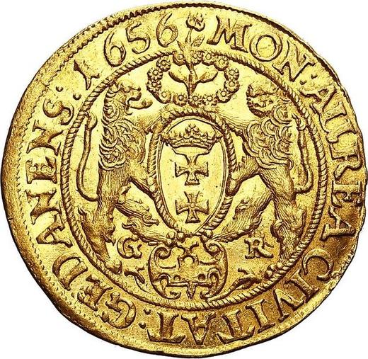 Reverse Ducat 1656 GR "Danzig" - Gold Coin Value - Poland, John II Casimir