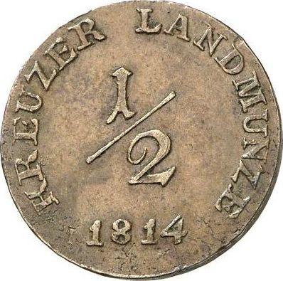Reverse 1/2 Kreuzer 1814 -  Coin Value - Saxe-Meiningen, Bernhard II