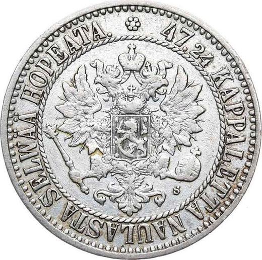 Obverse 2 Mark 1866 S - Silver Coin Value - Finland, Grand Duchy