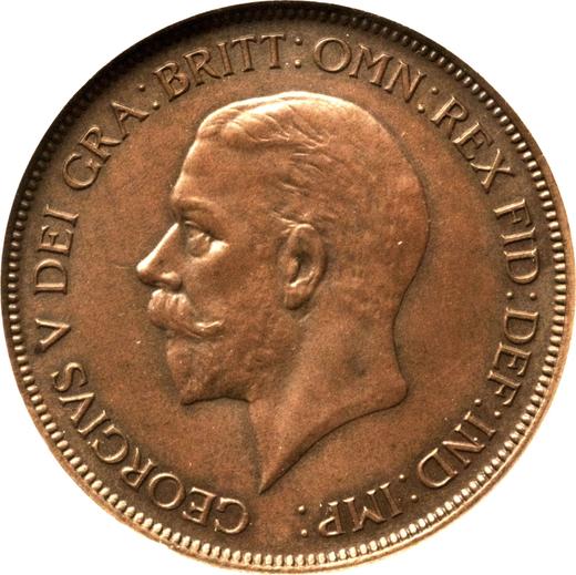 Аверс монеты - Пенни 1933 года "Тип 1911-1936" - цена  монеты - Великобритания, Георг V