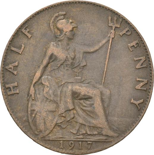 Reverse Halfpenny 1917 -  Coin Value - United Kingdom, George V