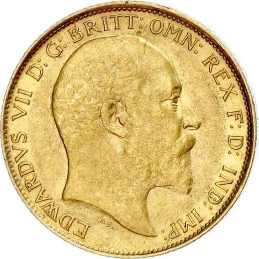 Obverse Half Sovereign 1907 M - Gold Coin Value - Australia, Edward VII
