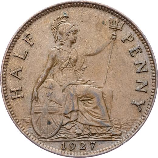 Reverse Halfpenny 1927 -  Coin Value - United Kingdom, George V