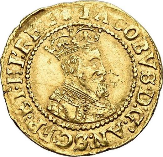 Аверс монеты - 1/2 кроны (Полукрона) без года (1603-1604) "Первая чеканка" - цена золотой монеты - Великобритания, Яков I