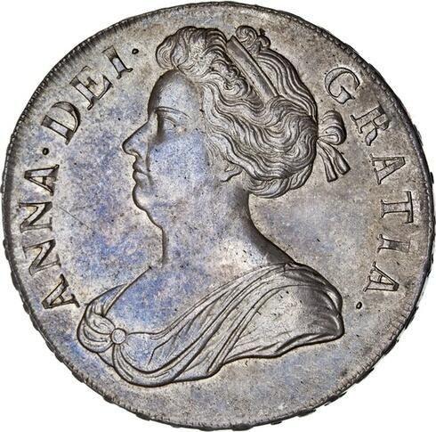 Obverse Crown 1705 "First draped bust" Plumes in angles - Silver Coin Value - United Kingdom, Anne