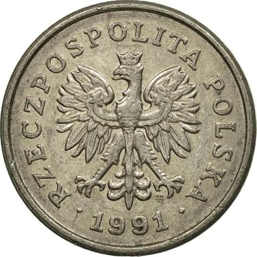 Obverse 50 Groszy 1991 MW -  Coin Value - Poland, III Republic after denomination