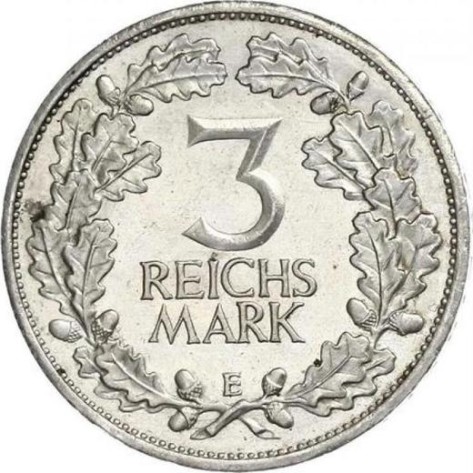 Reverse 3 Reichsmark 1925 E "Rhineland" - Silver Coin Value - Germany, Weimar Republic