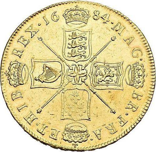 Reverse Five guineas 1684 "Second laureate bust" - Gold Coin Value - United Kingdom, Charles II