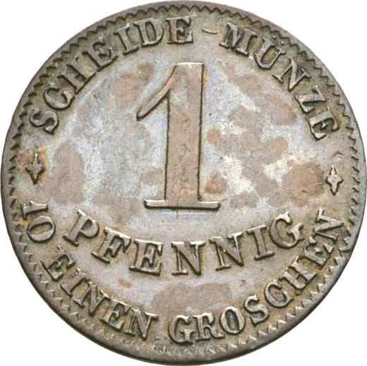 Revers 1 Pfennig 1865 B - Münze Wert - Sachsen-Coburg und Gotha, Ernst II