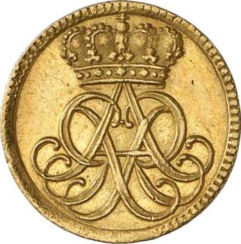 Awers monety - Półdukat 1710 "Powrót tronu polskiego 1710" - cena złotej monety - Polska, August II Mocny