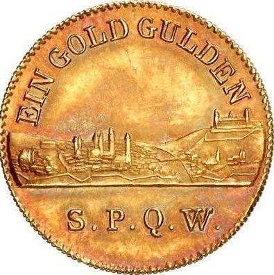 Reverse Goldgulden no date (1835-1839) "Type 1827-1835" Large letters - Gold Coin Value - Würzburg, Ludwig I