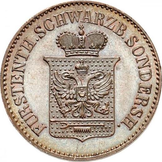 Avers 3 Pfennige 1858 A - Münze Wert - Schwarzburg-Sondershausen, Günther Friedrich Carl II