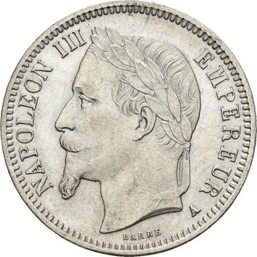 Obverse 1 Franc 1869 A "Type 1866-1870" - Silver Coin Value - France, Napoleon III
