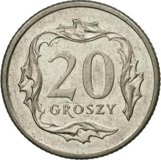 Reverse 20 Groszy 2002 MW -  Coin Value - Poland, III Republic after denomination
