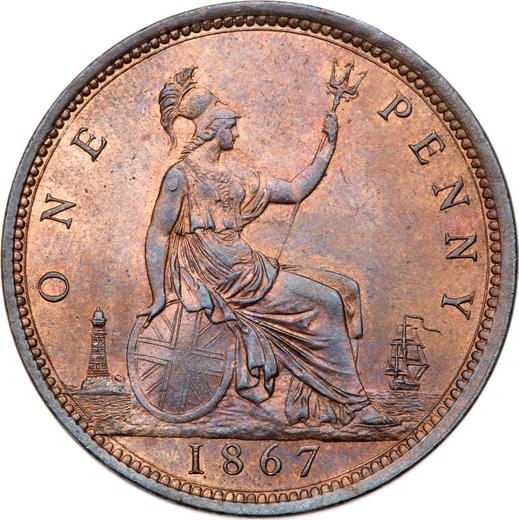 Reverse Penny 1867 "Type 1860-1894" -  Coin Value - United Kingdom, Victoria