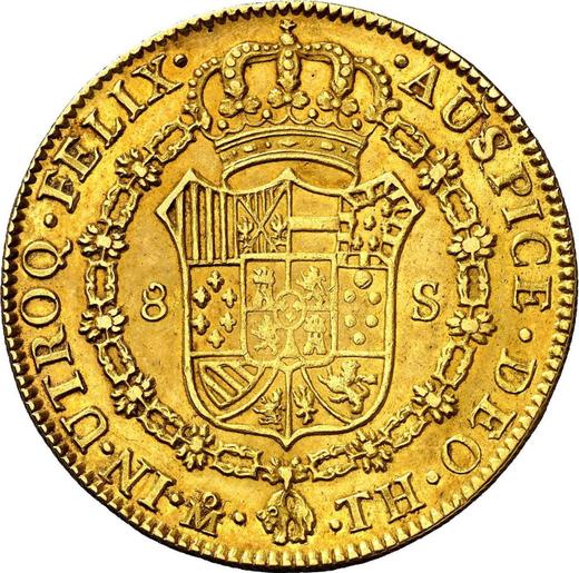 Reverse 8 Escudos 1808 Mo TH - Gold Coin Value - Mexico, Charles IV