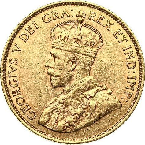 Obverse 10 Dollars 1912 - Gold Coin Value - Canada, George V