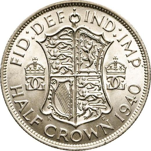 Reverse Halfcrown 1940 HP - Silver Coin Value - United Kingdom, George VI