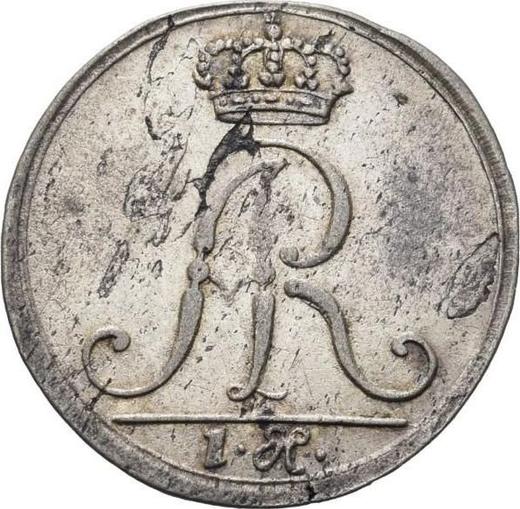 Awers monety - 1 grosz bez daty (1709) "Motyl" - cena srebrnej monety - Polska, August II Mocny