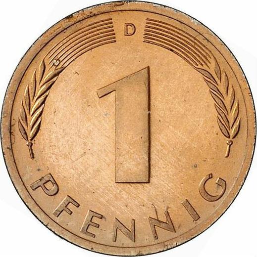 Obverse 1 Pfennig 1972 D - Coin Value - Germany, FRG