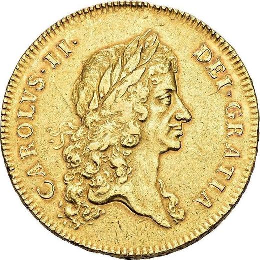 Obverse Five guineas 1671 "First laureated bust" - Gold Coin Value - United Kingdom, Charles II