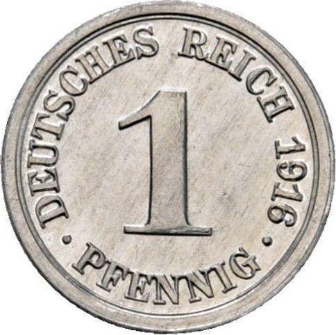 Anverso 1 Pfennig 1916 G "Tipo 1916-1918" - valor de la moneda  - Alemania, Imperio alemán