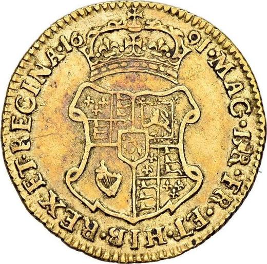 Reverse Half Guinea 1691 "Second busts" Elephant and castle - Gold Coin Value - United Kingdom, William III and Mary II
