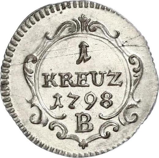 Reverse Kreuzer 1798 B - Silver Coin Value - Ansbach-Bayreuth, Frederick William III