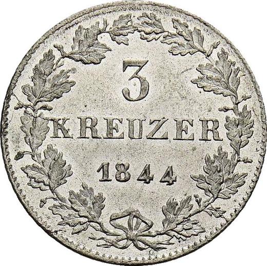 Reverse 3 Kreuzer 1844 - Silver Coin Value - Nassau, Adolphe