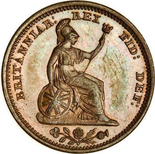 Reverse Half Farthing 1828 -  Coin Value - United Kingdom, George IV