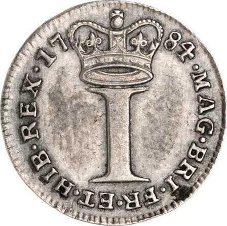 Reverso Penique 1784 - valor de la moneda de plata - Gran Bretaña, Jorge III