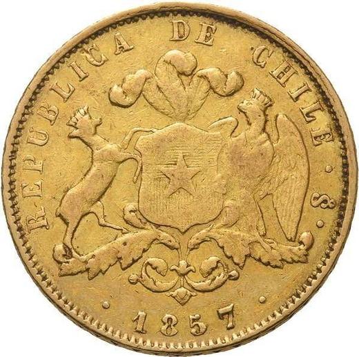 Awers monety - 5 peso 1857 So - cena złotej monety - Chile, Republika (Po denominacji)