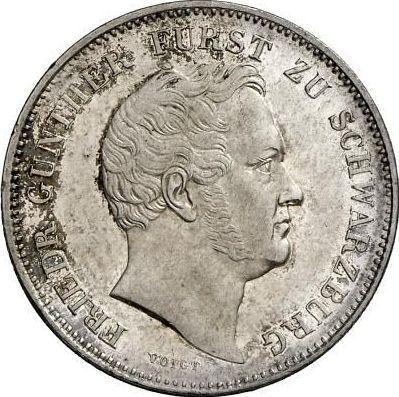 Obverse 1/2 Gulden 1843 - Silver Coin Value - Schwarzburg-Rudolstadt, Friedrich Günther
