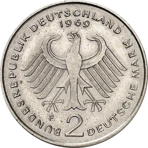 Revers 2 Mark 1969-1987 "Konrad Adenauer" Glatter Rand - Münze Wert - Deutschland, BRD
