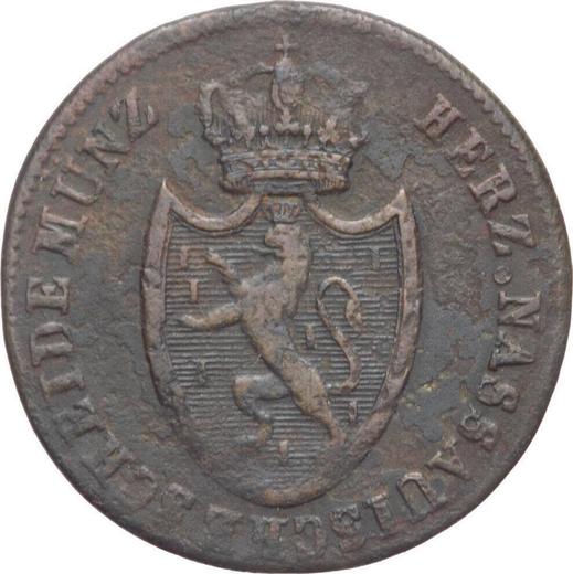 Obverse Kreuzer 1813 L -  Coin Value - Nassau, Frederick Augustus