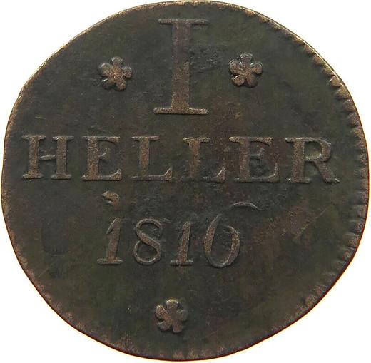 Reverse 1 Heller 1816 F G.B. -  Coin Value - Frankfurt am Main, Free City
