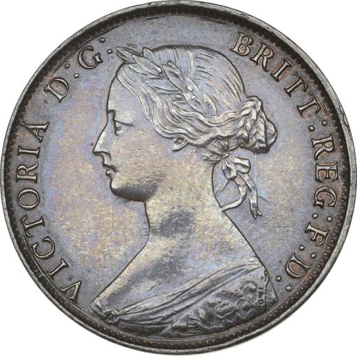Obverse Halfpenny 1865 -  Coin Value - United Kingdom, Victoria